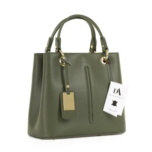 Geanta dama din piele naturala DiAmanti Amelie Verde Scuro